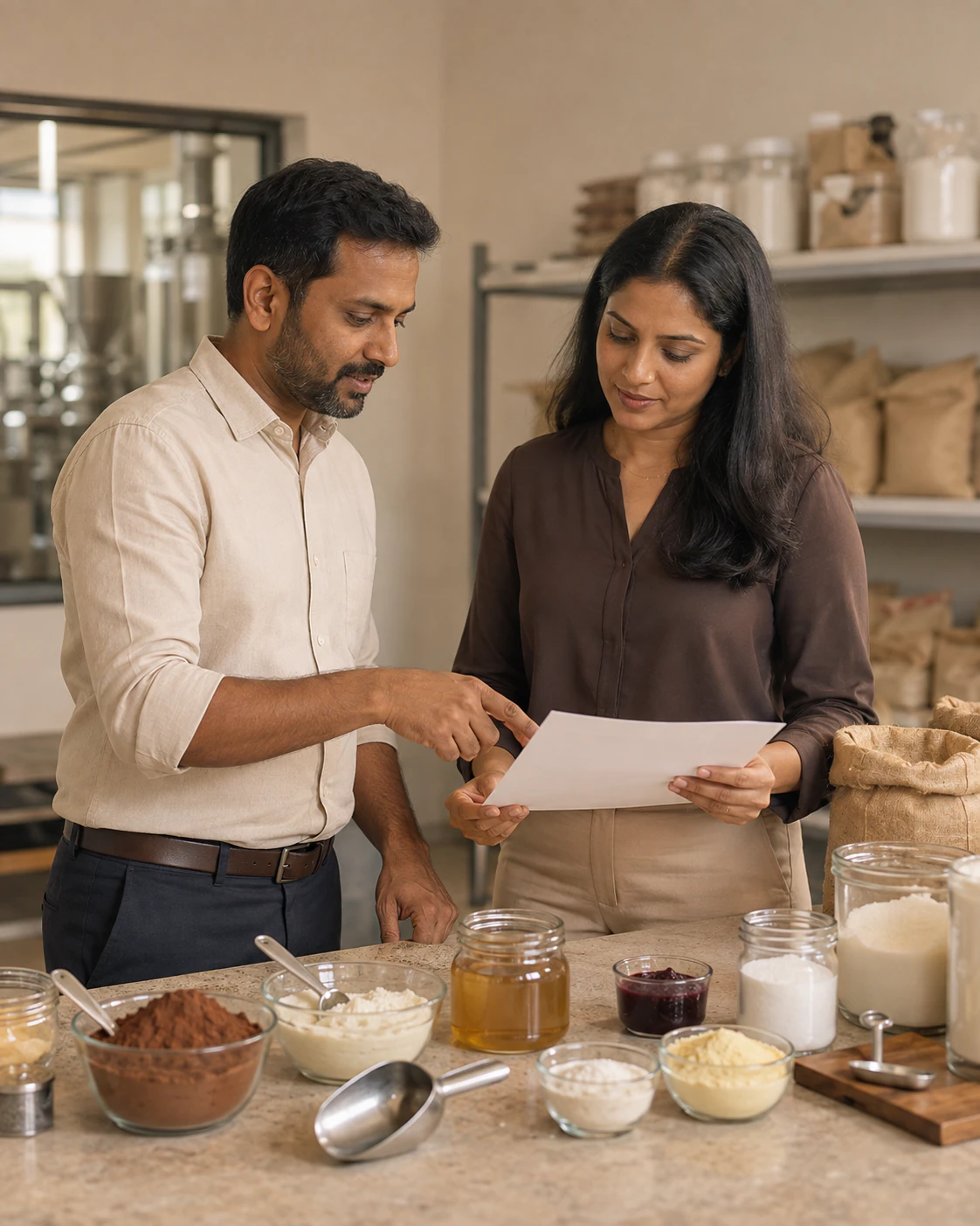 Food ingredients prepared for commercial sourcing review