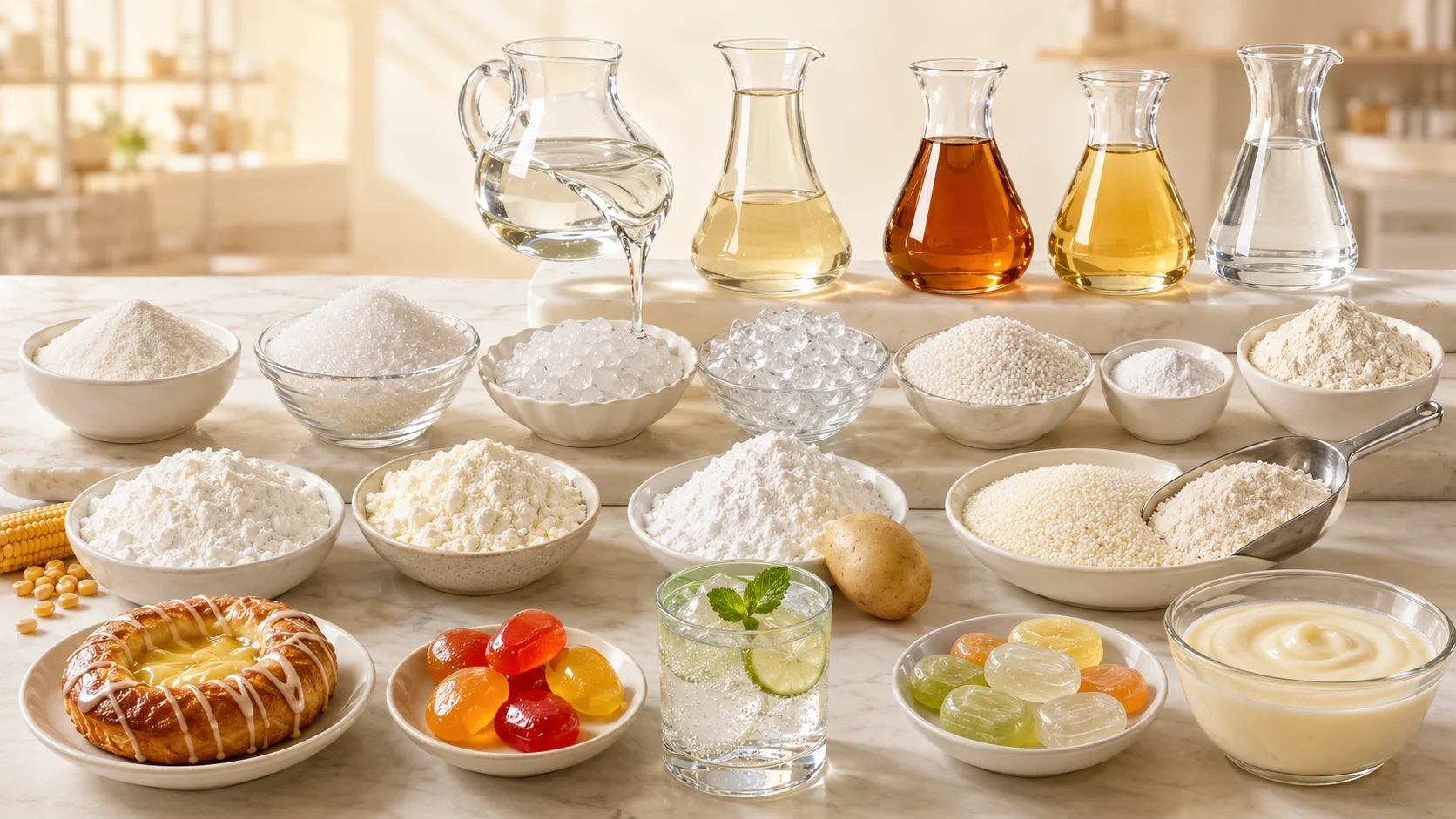 Sweeteners, Syrups & Starches ingredients for commercial production