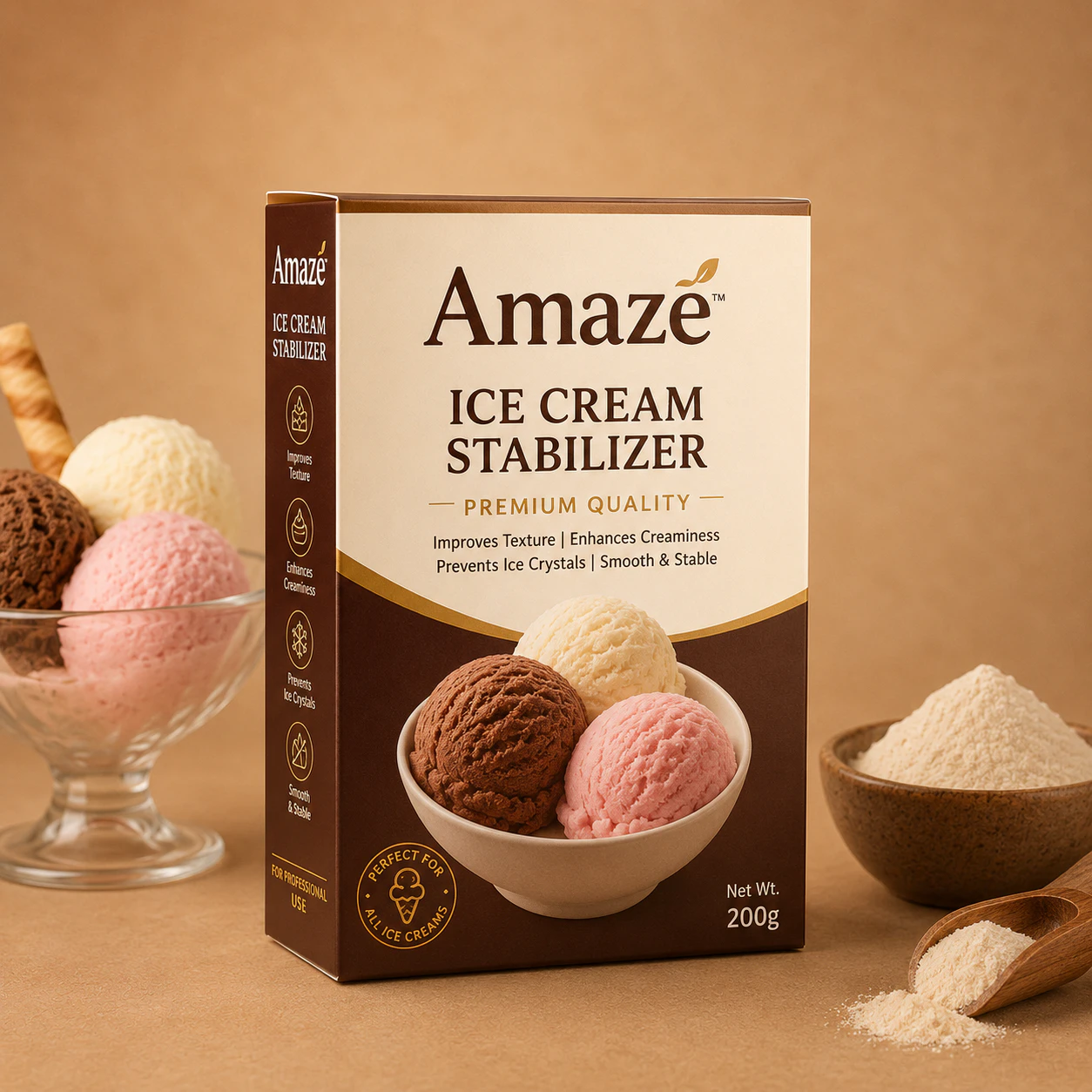 Amaze Ice Cream Stabilizer for commercial food production