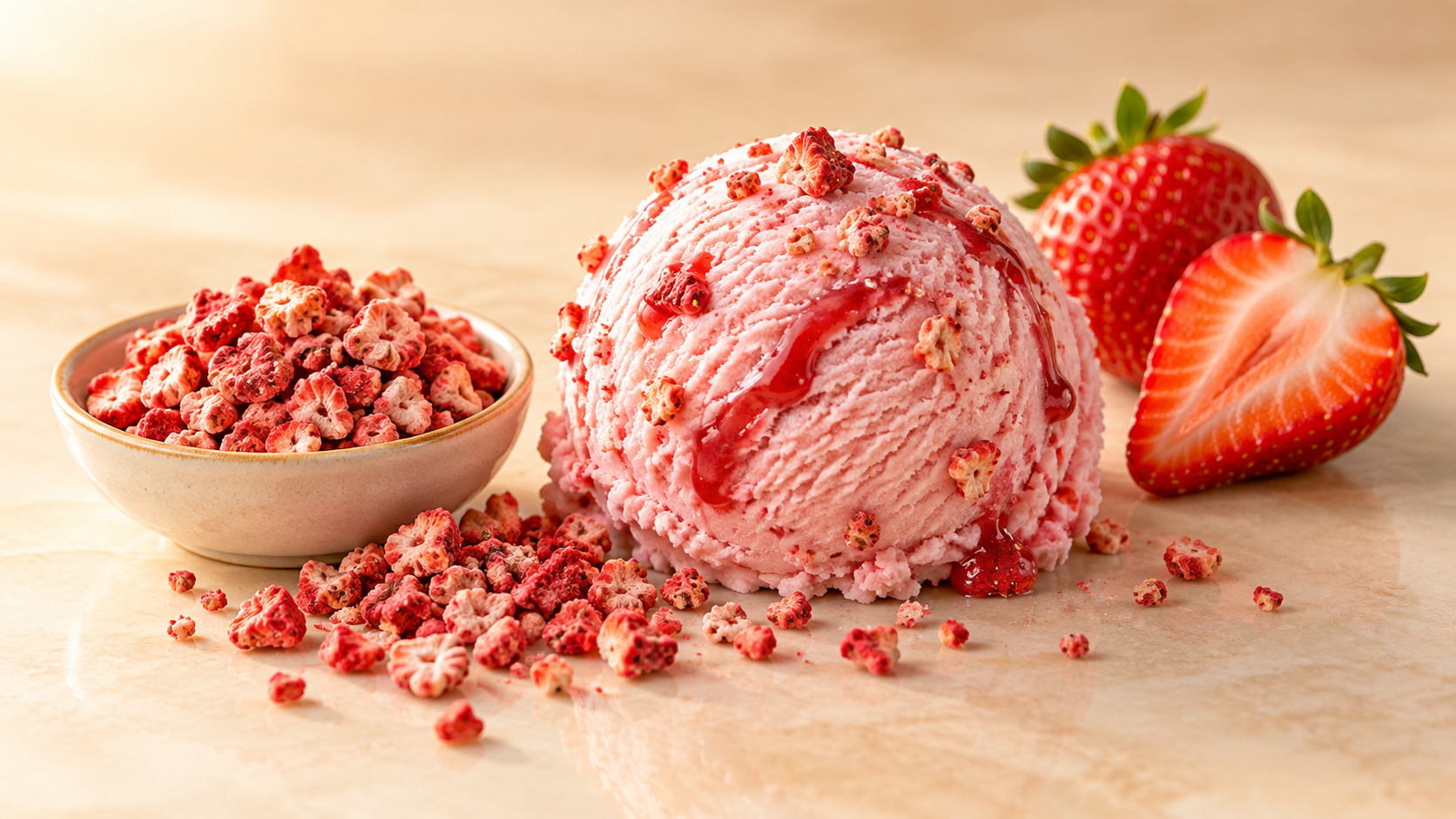 Strawberry Crispy for commercial food production