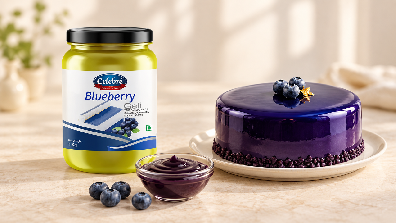 Blueberry Glaze Gel for commercial food production