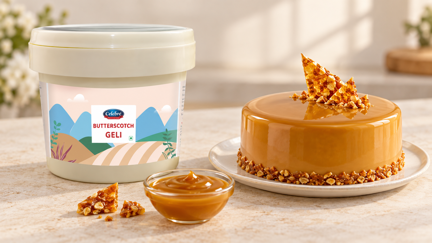 Butterscotch Glaze Gel for commercial food production