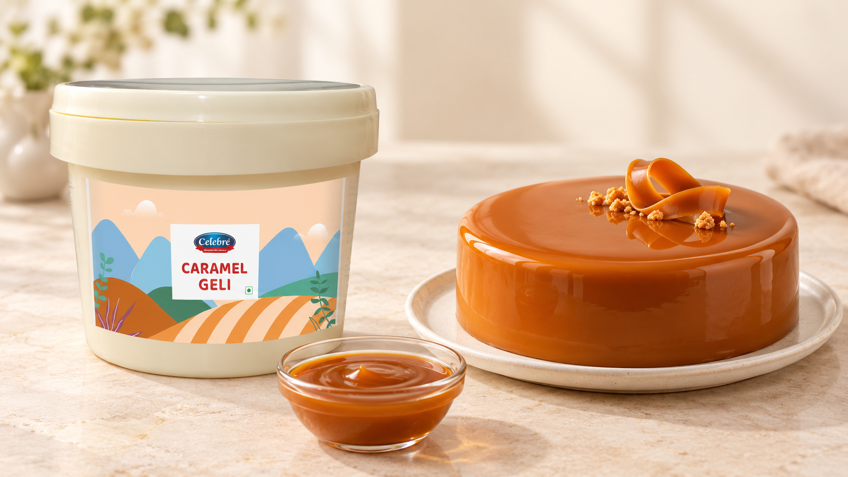 Caramel Glaze Gel for commercial food production