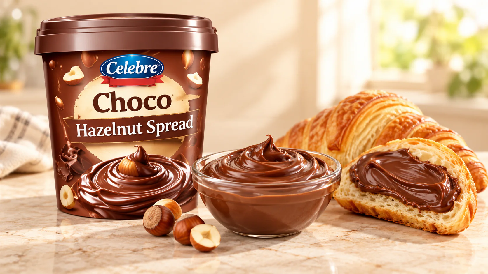 Choco Hazelnut Spread for commercial food production