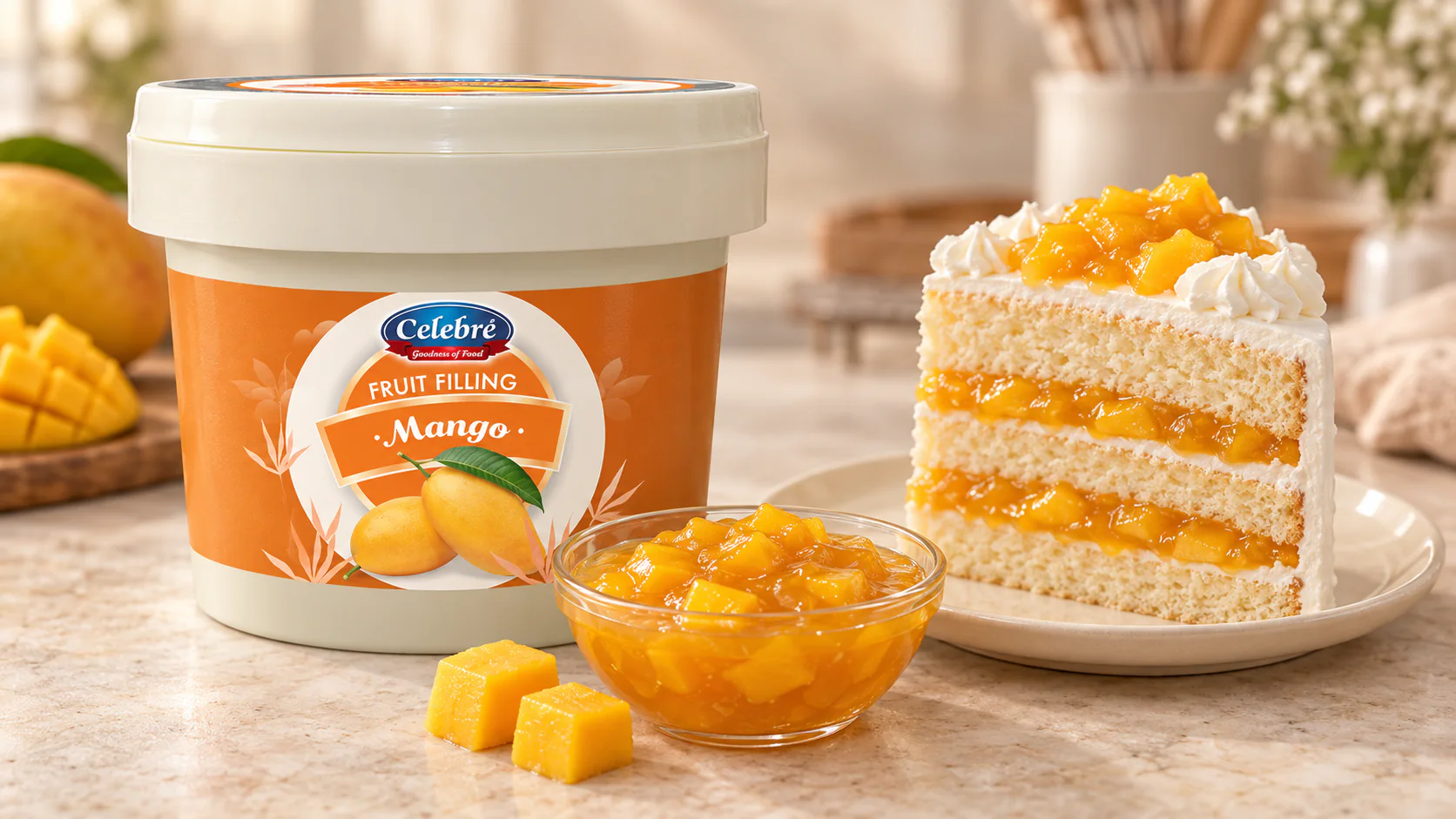 Mango Fruit Filling for commercial food production
