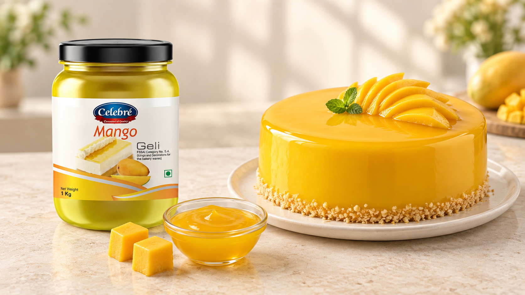 Mango Glaze Gel for commercial food production