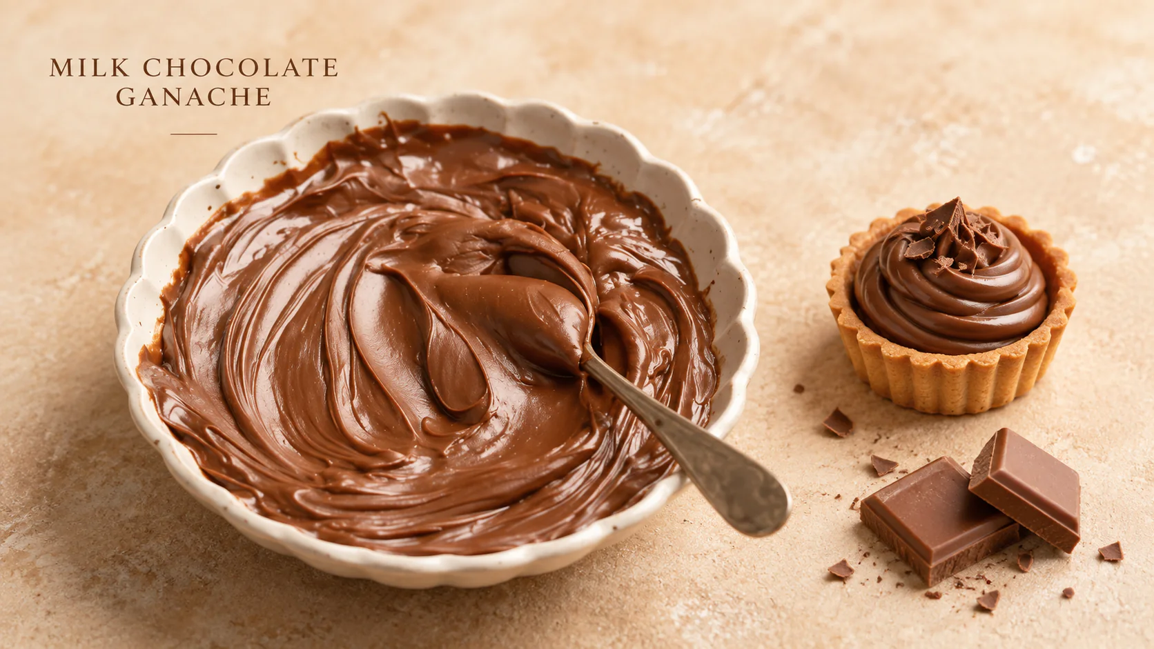 Milk Chocolate Ganache for commercial food production