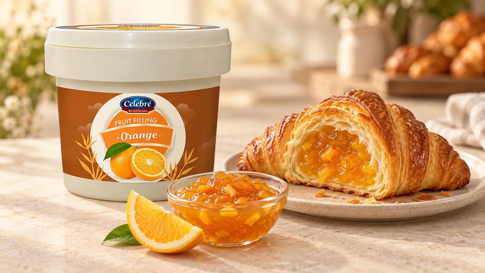 Orange Fruit Filling for commercial food production