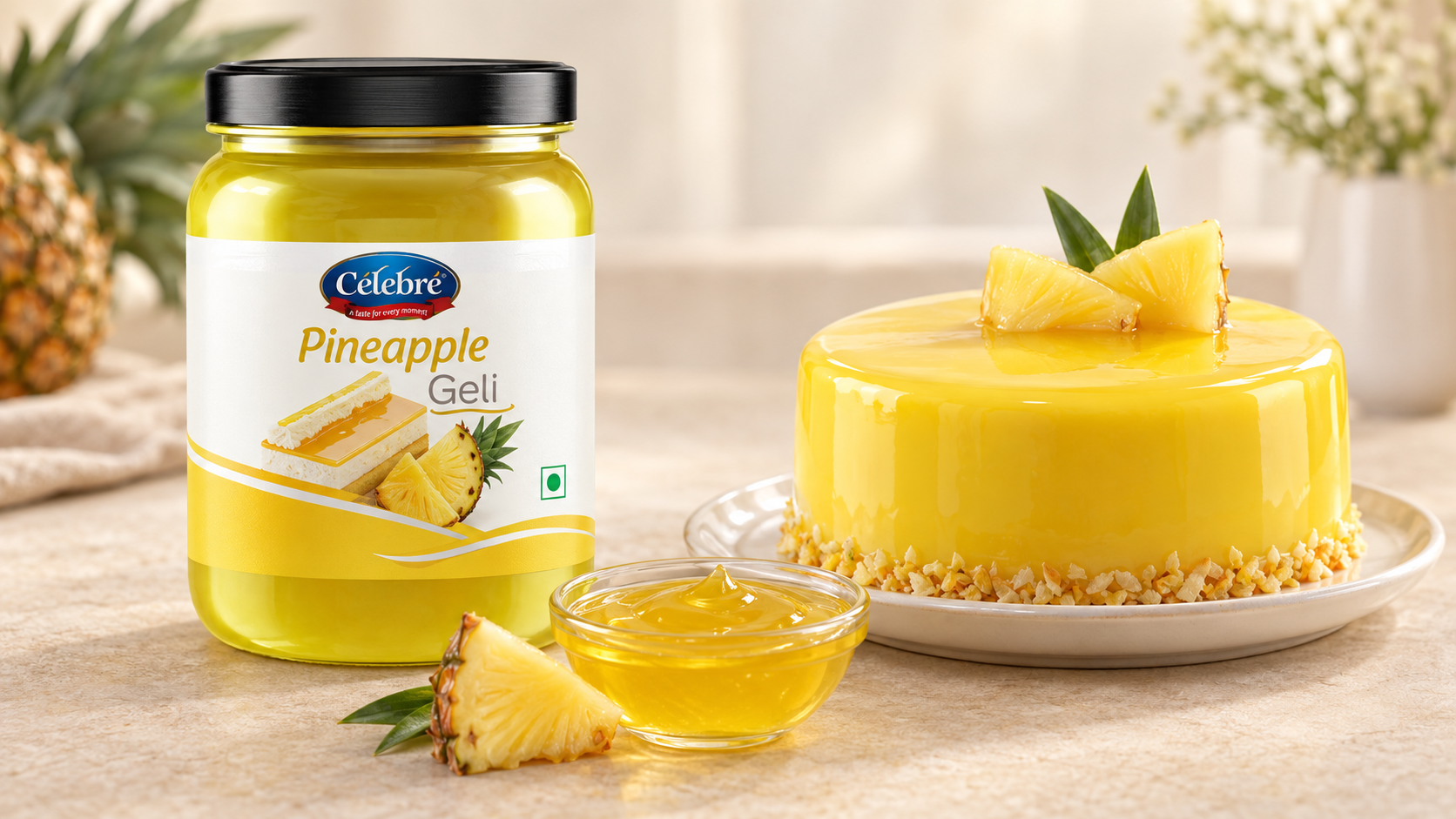 Pineapple Glaze Gel for commercial food production