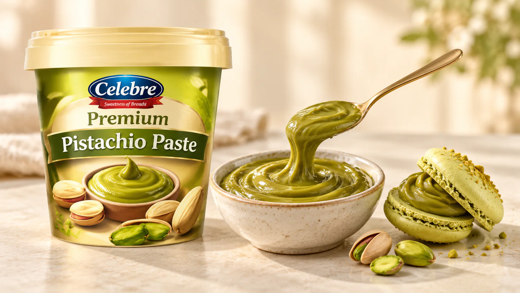 Pistachio Paste (No Added Sugar) for commercial food production