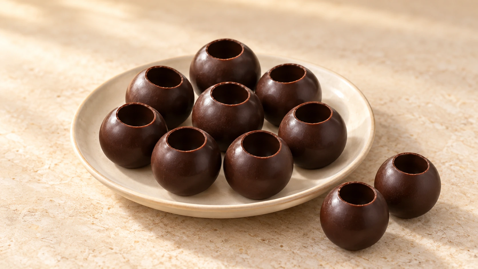 Dark Truffle Shells for commercial food production