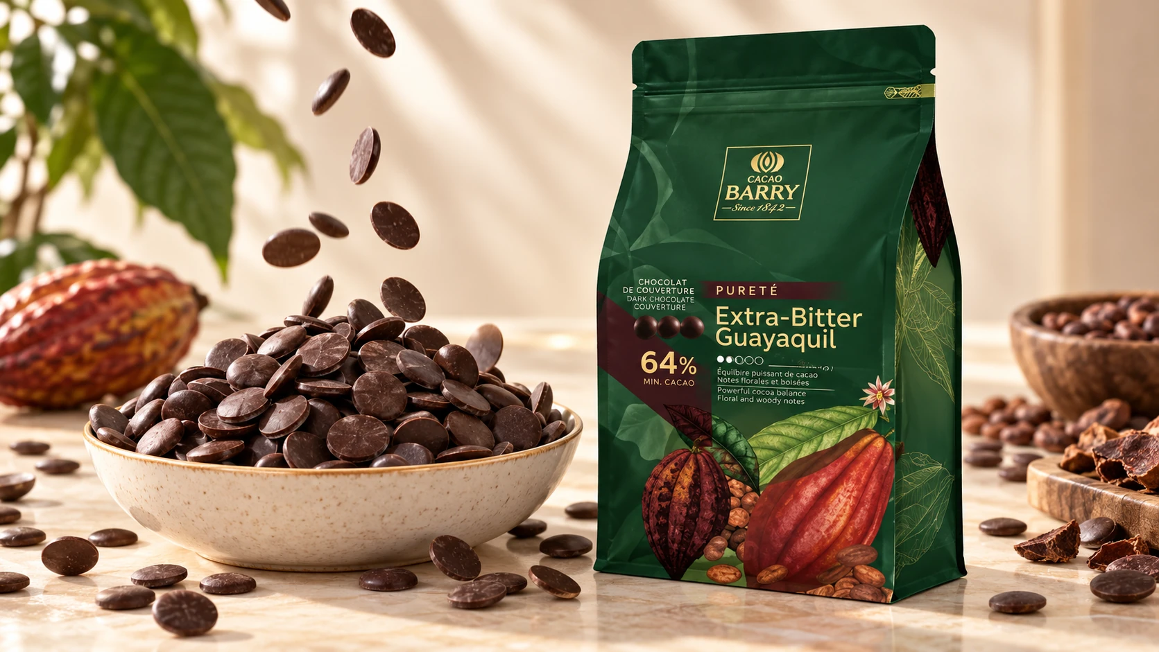 Extrabitter Guayaquil (64%) for commercial food production