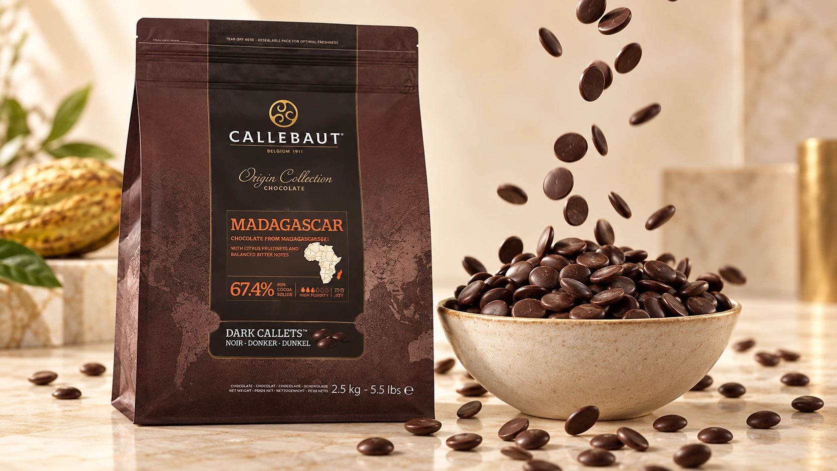 Madagascar Single Origin (67.4%) for commercial food production