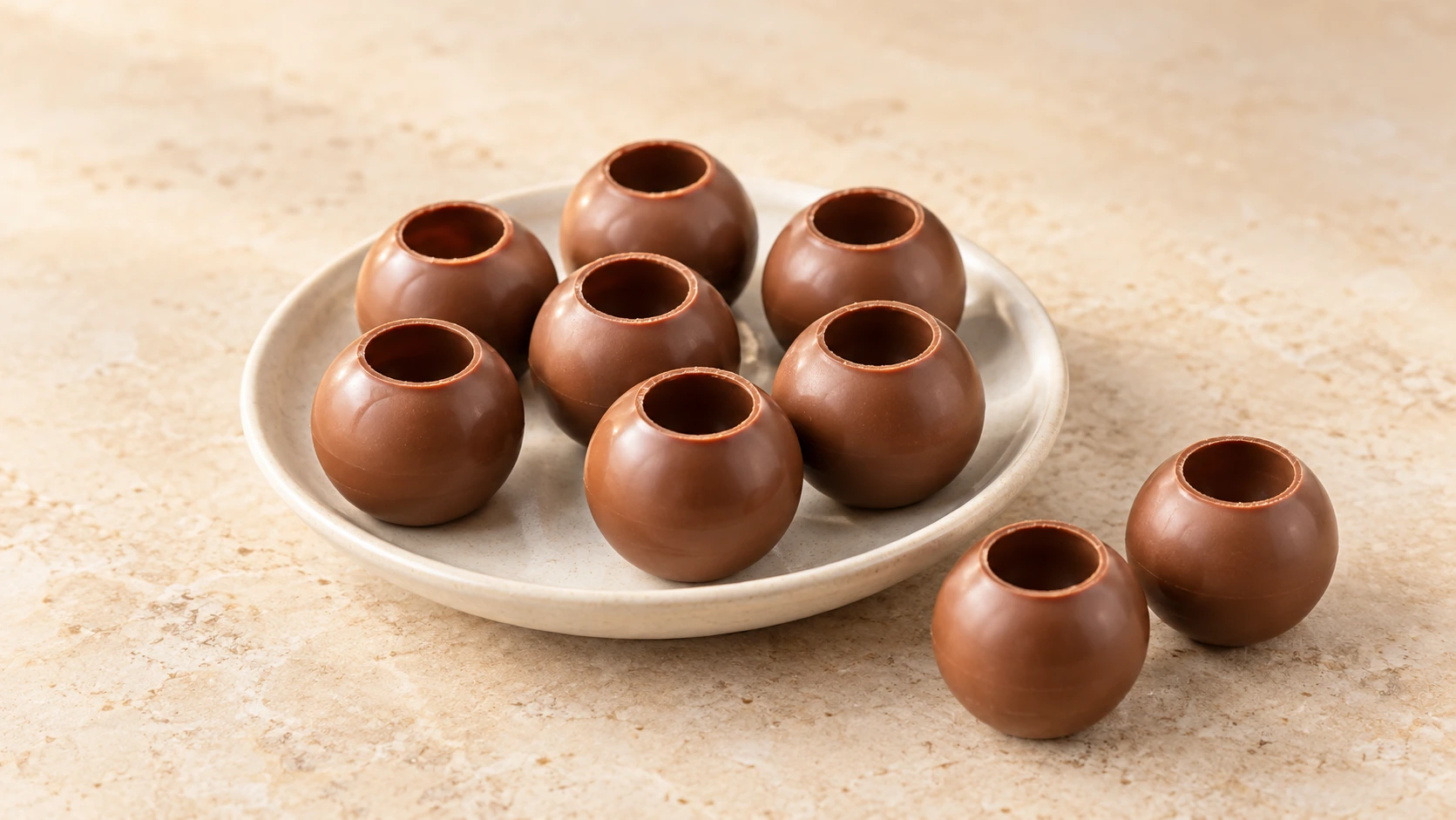 Milk Truffle Shells for commercial food production