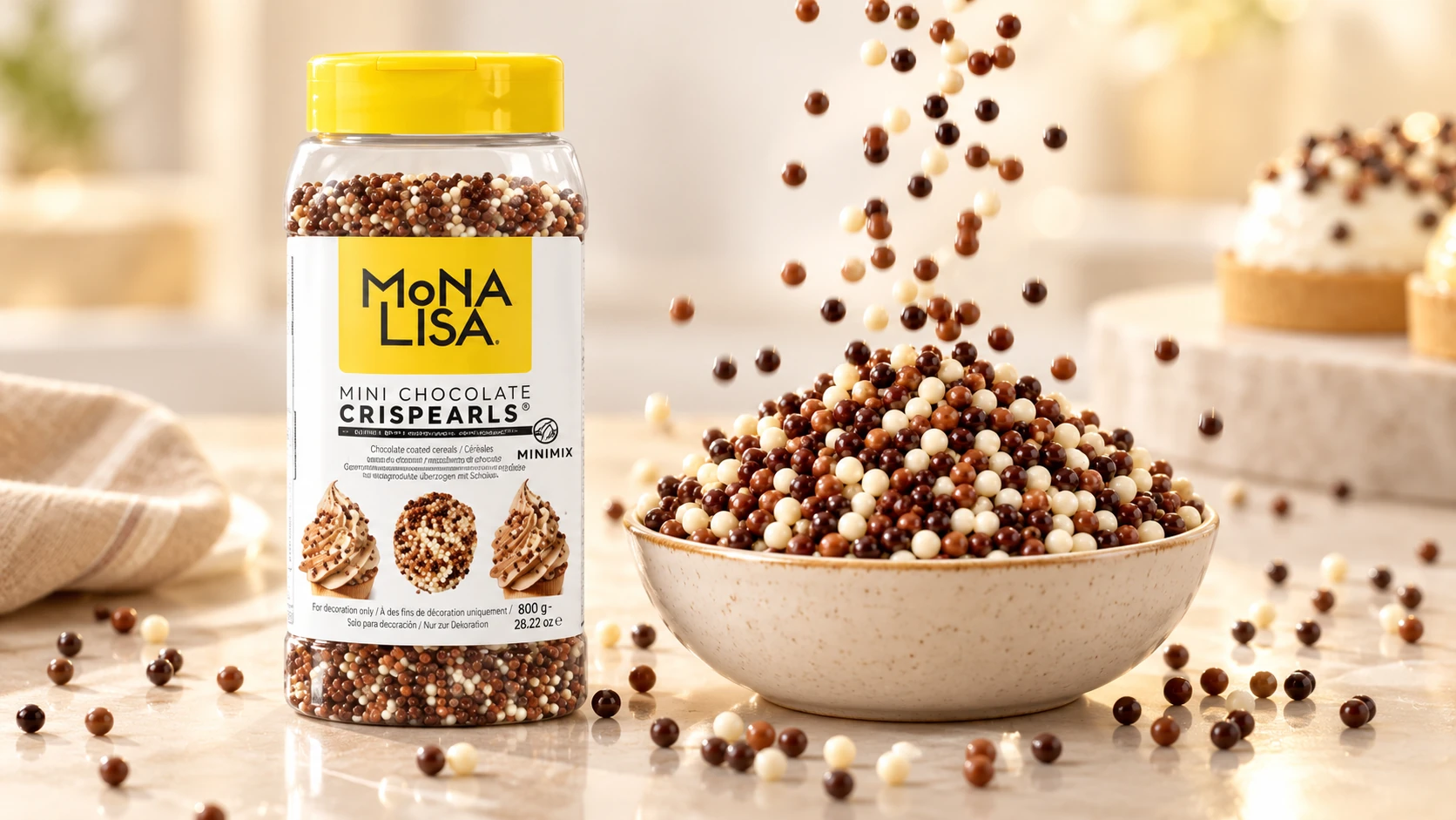 Minimix (Dark, Milk, White Mini Crispearls) for commercial food production