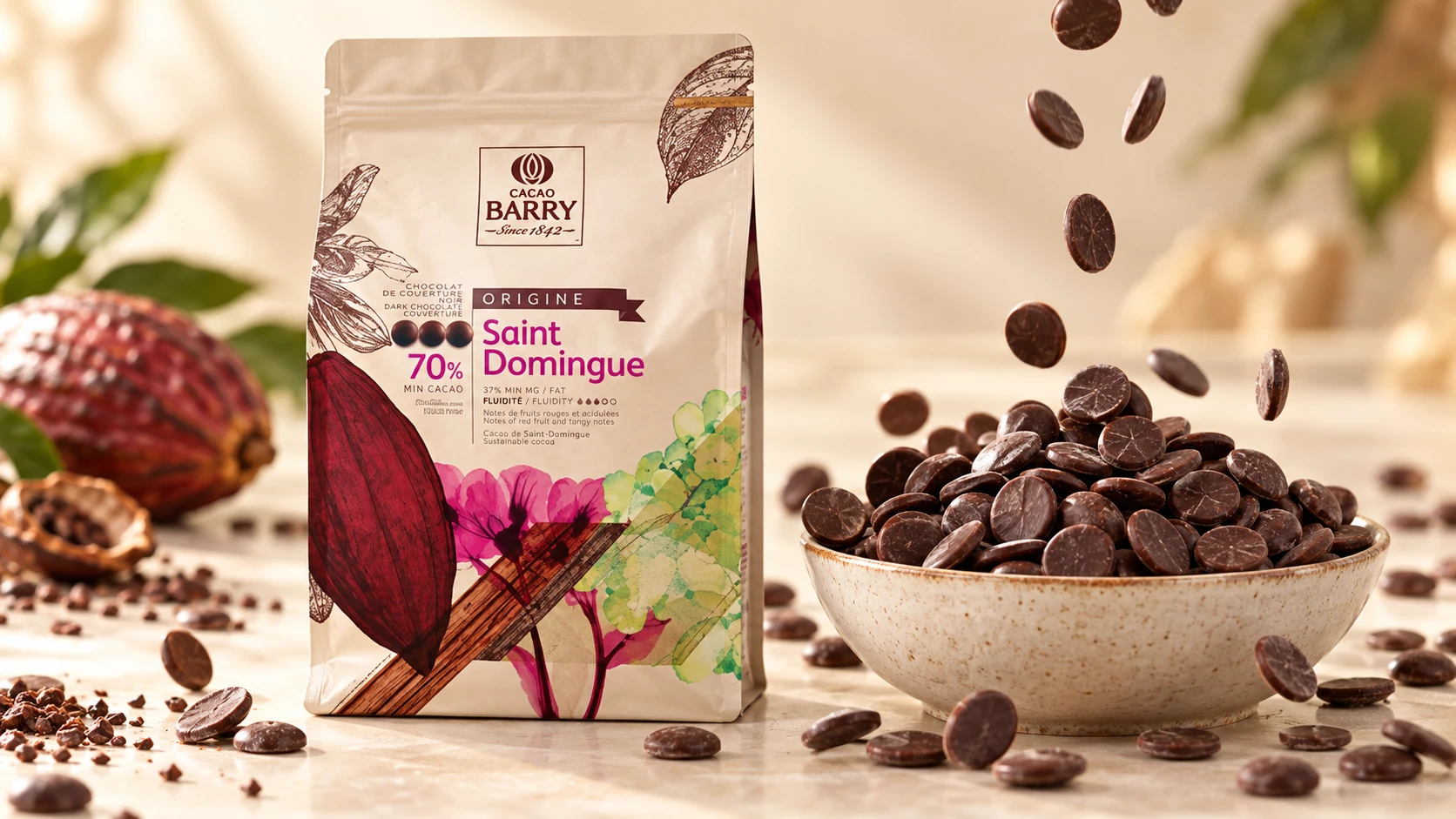 Saint Domingue (70%) for commercial food production