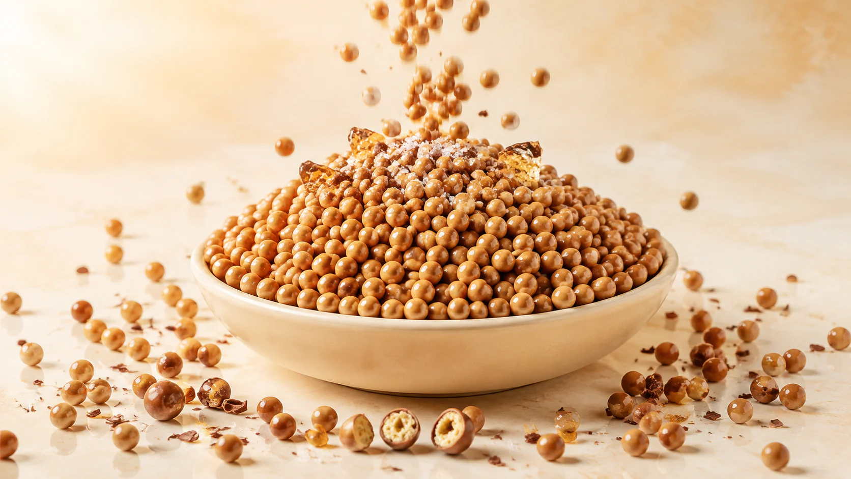 Salted Caramel Flavored Cocoa Based Cereals for commercial food production