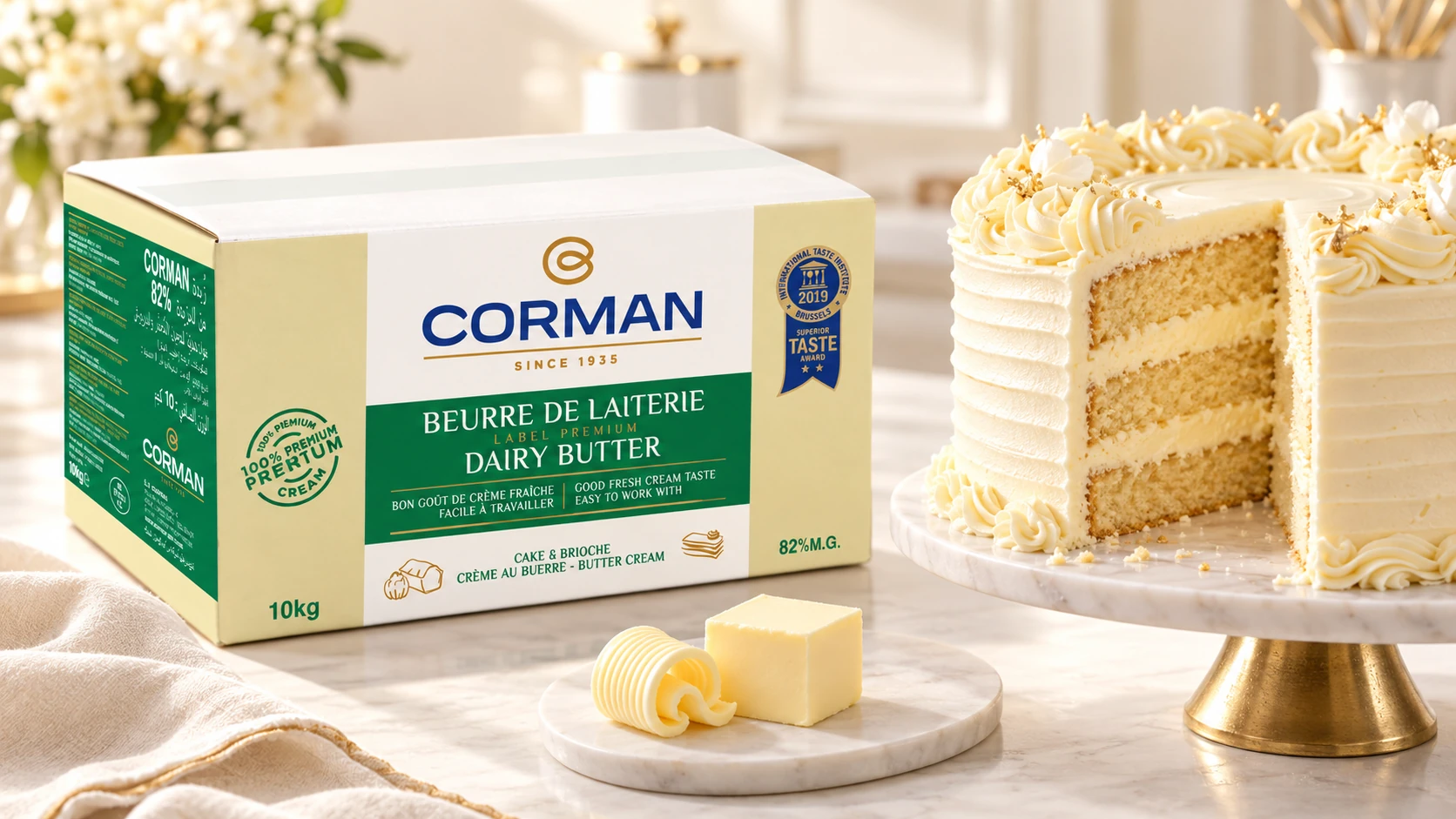 Corman Dairy Butter 82% for commercial food production