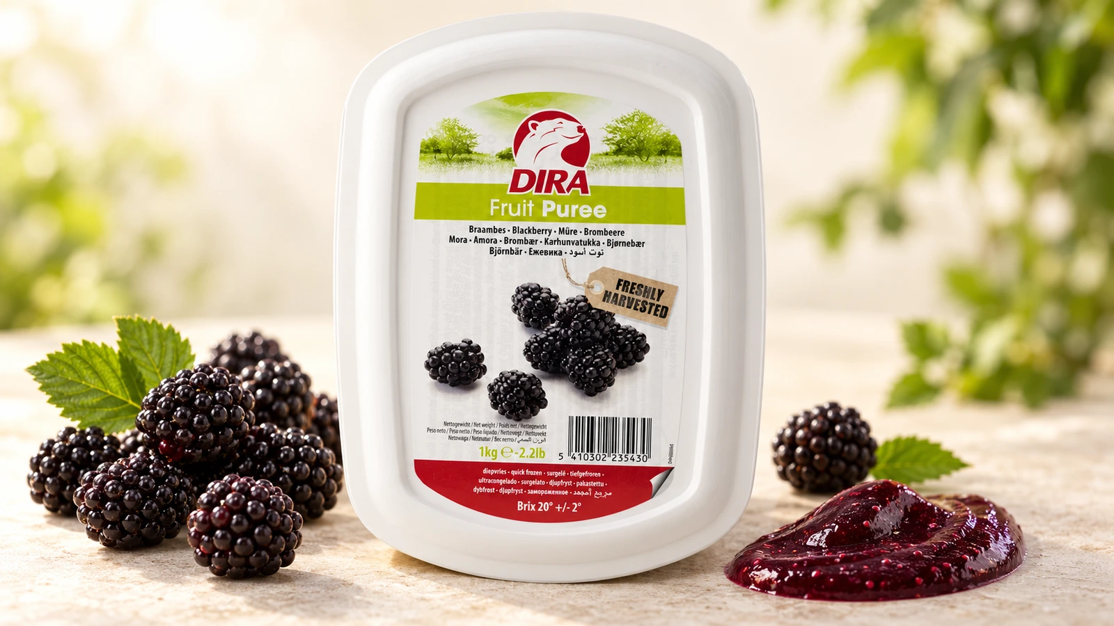 Blackberry Puree for commercial food production