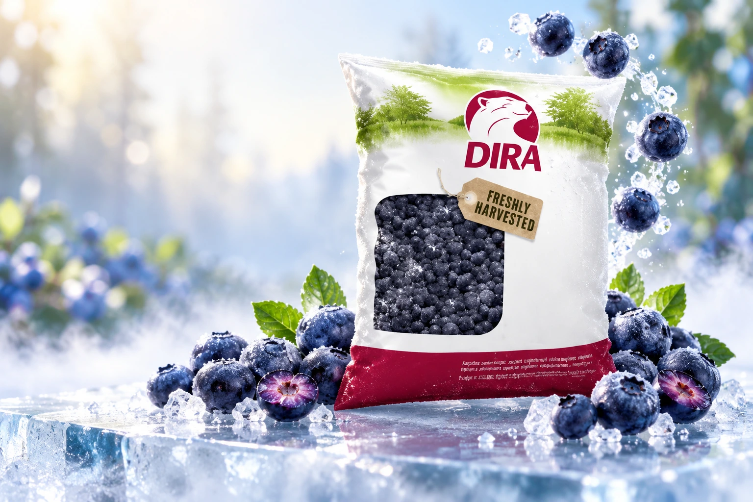 Blueberry Frozen for commercial food production