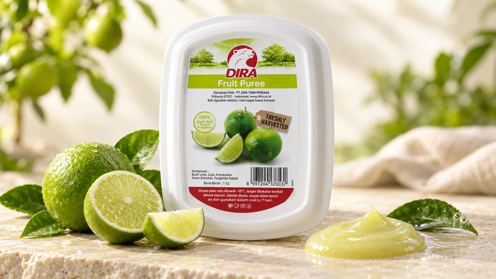 Lime Puree for commercial food production