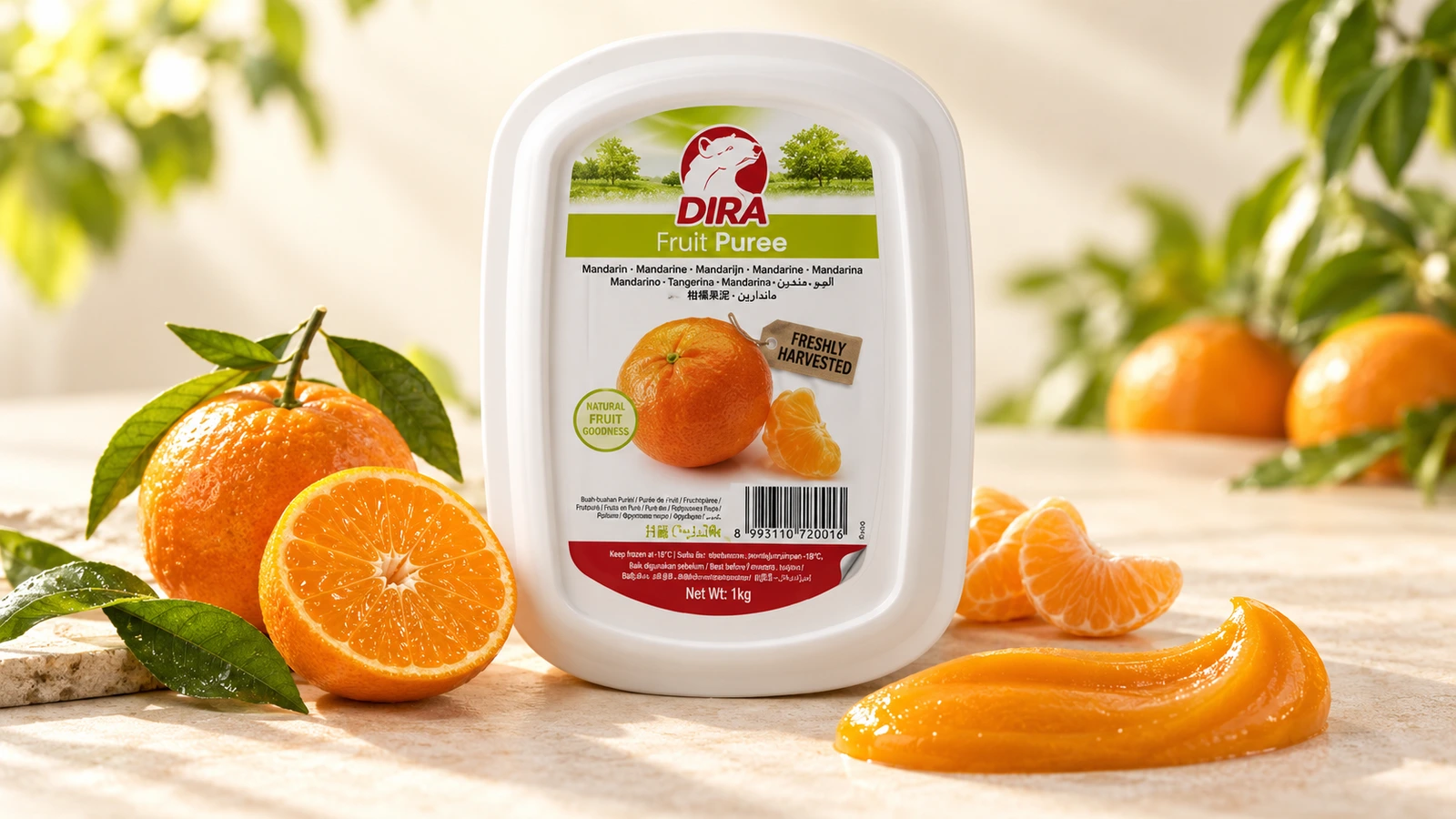 Mandarine Puree for commercial food production