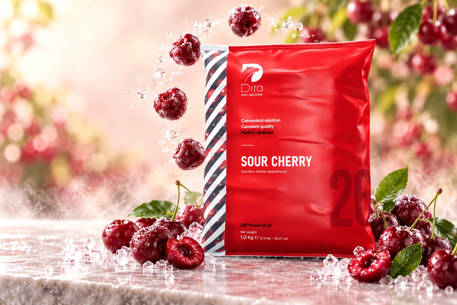 Sour Cherry Frozen for commercial food production