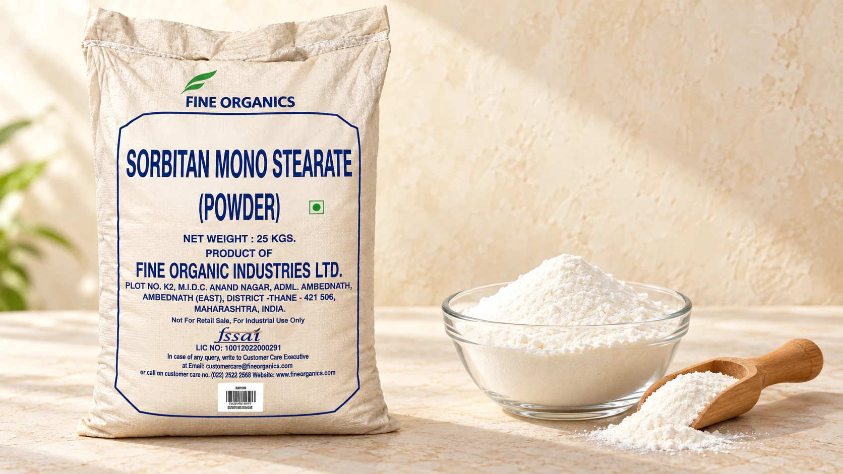 Sorbitan Monostearate for commercial food production