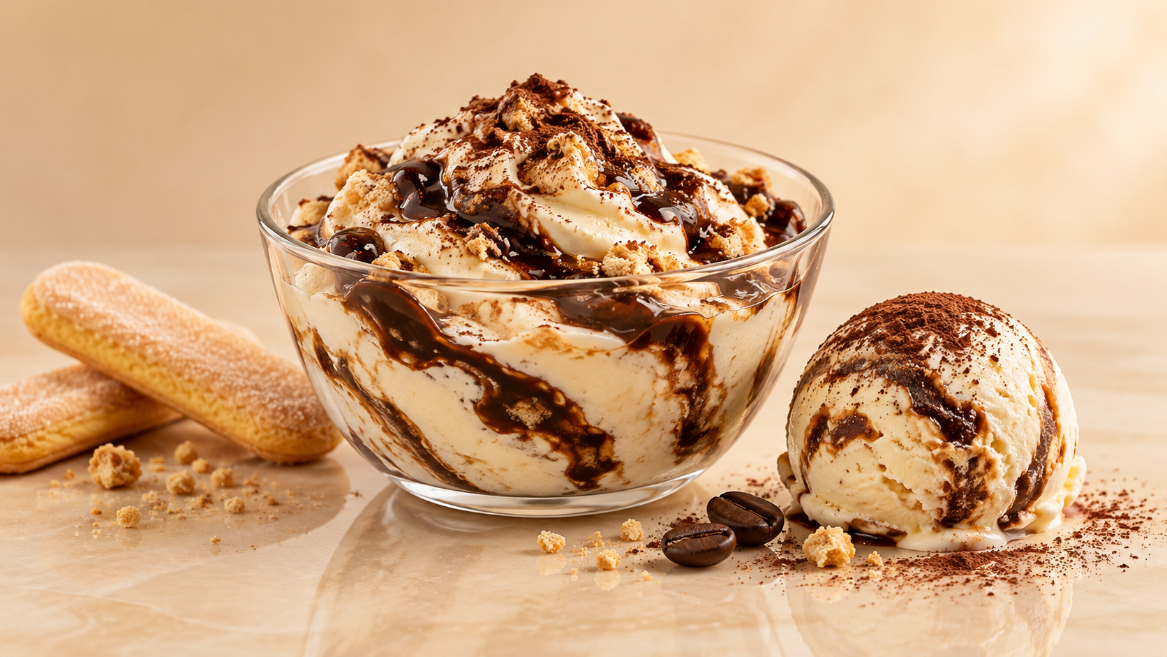 Tiramisu Variegato for commercial food production