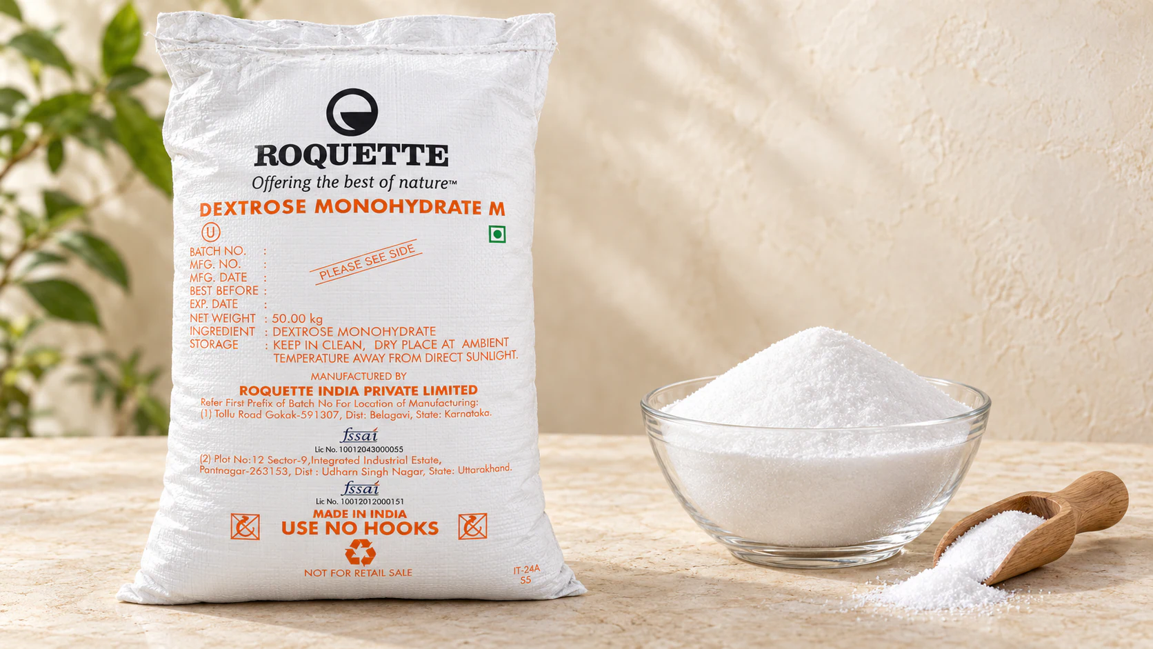 Dextrose Monohydrate for commercial food production